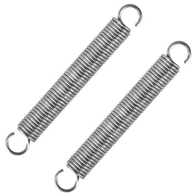 Afbeelding van GUNGY Trekveren 90 mm trekveer dubbele haak roestvrij staal draaddiameter 1,5 buitendiameter 12 trein 6 kg 2 stuks