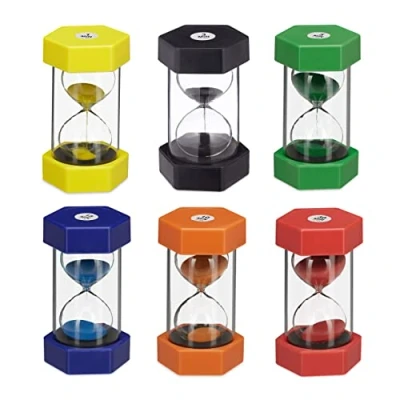 Afbeelding van Relaxdays zandloper set kinderen tandenpoetsen douche timer theetimer douchetimer