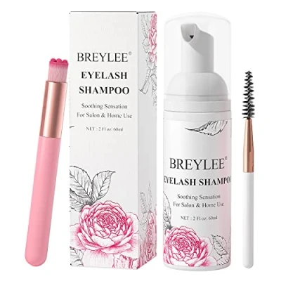 Afbeelding van Wimper Extension Shampoo 60ml + Borstel Mascara Wand Ooglid Schuimende Reiniging, Lash Cleaner, Voedende Formule, Parabenen &amp; Sulfaat vrij, Make up Remover, Salon en Thuisgebruik