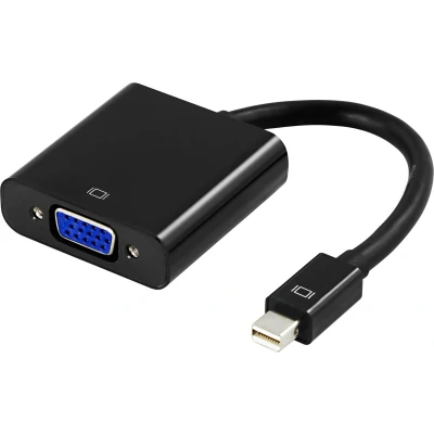 Afbeelding van DELTACO DP VGA3 Mini DisplayPort naar VGA kabeladapter, Full HD in 60Hz, Zwart