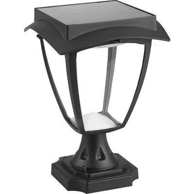 Afbeelding van V TAC VT 983 Sokkellamp klein op zonne energie 2W 110 Lumen 3000K+6000K Mat Zwart IP65