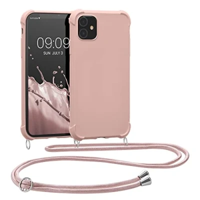 Afbeelding van kwmobile telefoonhoesje compatibel met Apple iPhone 11 hoesje Case koord In parelmoer