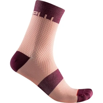 Afbeelding van CASTELLI 4522069 421 VELOCISSIMA 12 SOCK damessokken bordeaux/blush L/XL