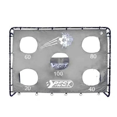 Afbeelding van Best Sporting voetbaldoel met doelwand, voor kinderen verschillende kleurmotieven, hoogwaardige kinderdoel net, doelwand en haringen, grijs