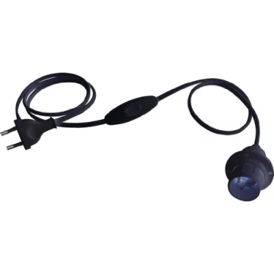 Afbeelding van Electraline 70524 tweepolige bekabeling en E27 fitting, schakelaar stekker, zwart