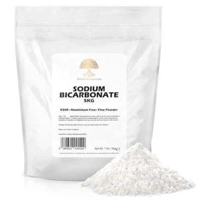Afbeelding van Natron Bakpoeder van levensmiddelenkwaliteit, 5 kg, voor het reinigen, bakken, badbommen, geur en tanden