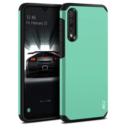 Afbeelding van BEZ Samsung A50 hoesje, Galaxy telefoonhoesje, A30s schokbestendige hoes compatibel met A50, A30s, schokabsorberend, zwaar belastbaar, dubbellaags stevig