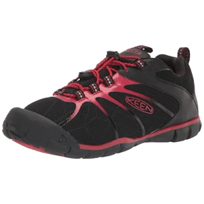 Afbeelding van Keen Chandler 2 CNX C Unisex Outdoorschoenen voor kinderen, Maat: 29, Black/red carpet Imitatieleer/ textiel