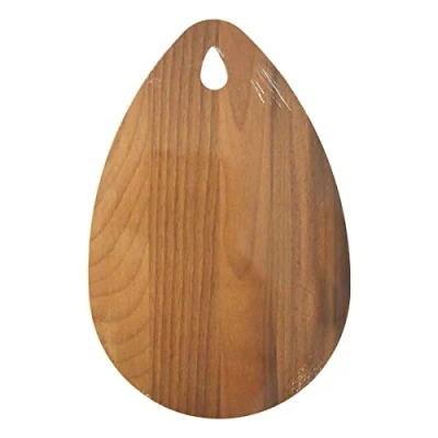 Afbeelding van Fackelmann 521765 kleine snijplank, ovaal, keukenplank, hout, bruin, 21 x 12 cm