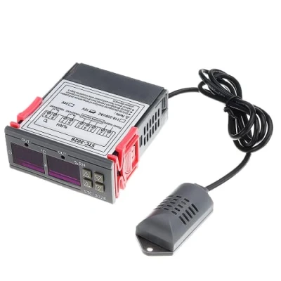 Afbeelding van DollaTek Temperatuurregelaar 220 V 2 STC 3028 relais met temperatuursensor sensor dubbele thermostaat vochtigheidsregelaar