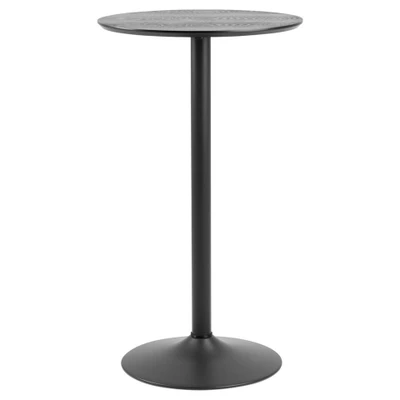 Afbeelding van Leen Bakker Bartafel Ivano Zwart 105xØ60cm Sta Mdf