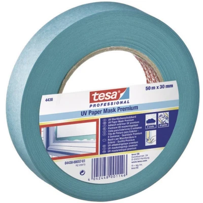 Afbeelding van tesa PREMIUM 04438 00012 00 Maskeertape tesakrepp Blauw (l x b) 50 m 19 mm 1 stuk(s)