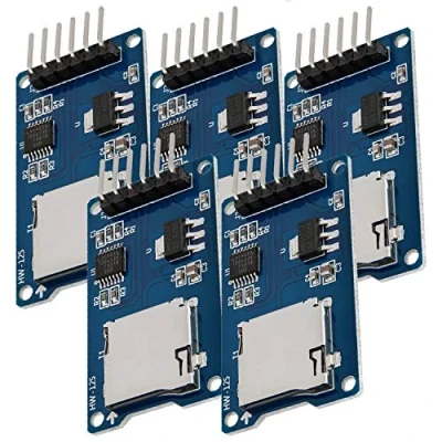 Afbeelding van AZDelivery 5 x SPI Reader Micro Memory SD TF Module Card Shield compatibel met Arduino inclusief E Book!