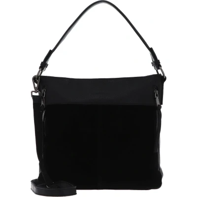 Afbeelding van FREDsBRUDER Leren Schoudertas Equus Hobo Black Zwart
