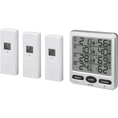 Afbeelding van Renkforce Draadloze thermo en hygrometer Zilver