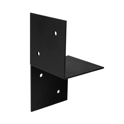 Afbeelding van Pergola Muurbevestiging Zwart Gecoat voor 12 x cm balken Links Per Stuk