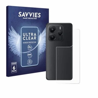 Afbeelding van Savvies Screenprotector voor Xiaomi Redmi Note 14 (Achterkant) Folie Beschermfolie transparant (6 Stuks)