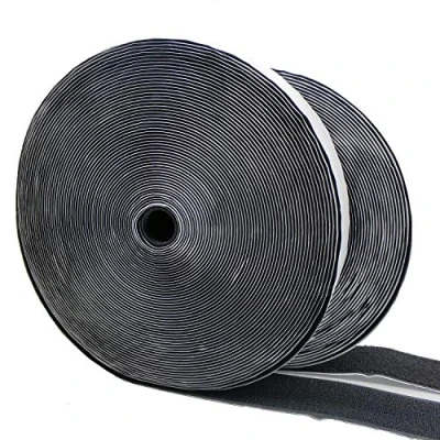 Afbeelding van Eroilor 25 meter lang dubbelzijdig klevend klittenband met 50 mm breedte zelfklevende tape zwart