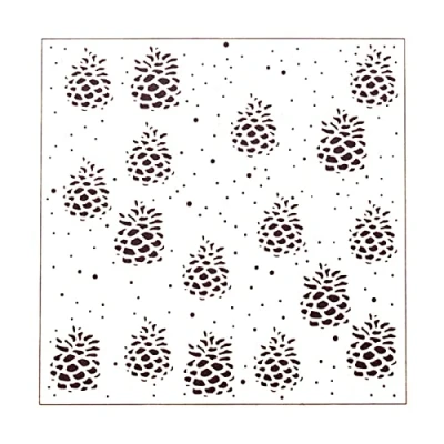 Afbeelding van Vaessen Creative Embossingmap, dennenappels, voor het toevoegen van textuur en dimensie aan papercraft projecten, 15 x cm