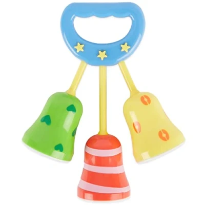 Afbeelding van Bieco baby rammelaar belletje, voor baby&#039;s, babyrammelaar jongens en meisjes, kleurrijke belletjes, baby, muziekinstrumenten kinderen, grijpling om te rammelen in