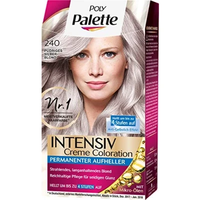 Afbeelding van Poly Palette intensieve crème kleuring 240 poederig zilverblond, per stuk verpakt (1 x 115 ml)