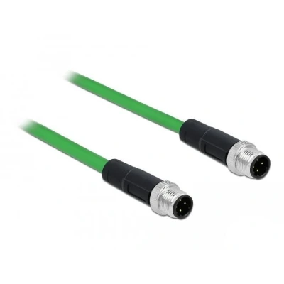 Afbeelding van Delock netwerkkabel M12 4 pins D codering TPU 2 m