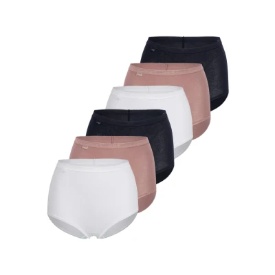 Afbeelding van Sloggi MAXI 6ER PACK Basic Onderbroeken Weiß braun schwarz, Dames, Maat: 38, schwarz