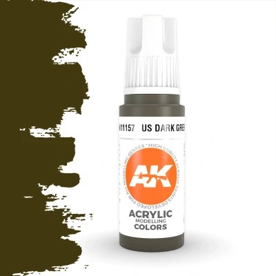 Afbeelding van US Dark Green Acrylic Modelling Colors 17ml AK11157