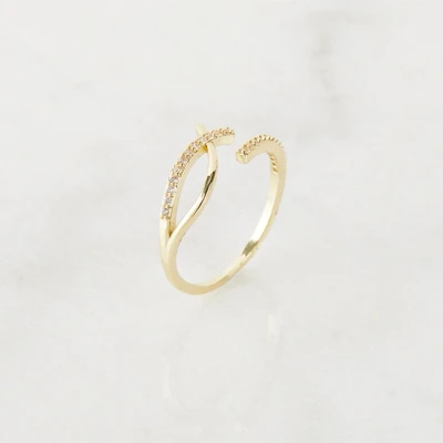 Afbeelding van Alevine Jewellery Ring Margot Met witte stenen