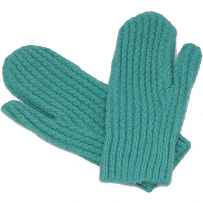Afbeelding van Petrol dames wanten gebreid basic voor vrouwen gekleurde handschoenen one size acryl blauwe STUDIO Ivana
