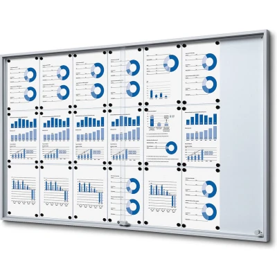 Afbeelding van Vergrendelbaar Notitiebord Met Schuifdeuren Slim 21x A4