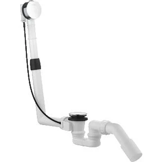 Afbeelding van Kludi rotexa 2000 badafvoer en overloopcombinatie met waste waterslot 50mm vaste opverloopbuis chroom 214060500 2140605 00
