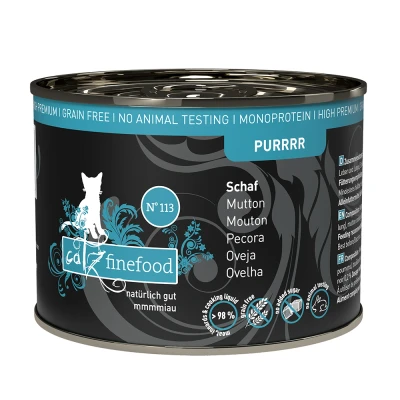 Afbeelding van catz finefood Puur Blikken 6 x 200/190 g Kattenvoer no. 113 schaap (6 200 g)