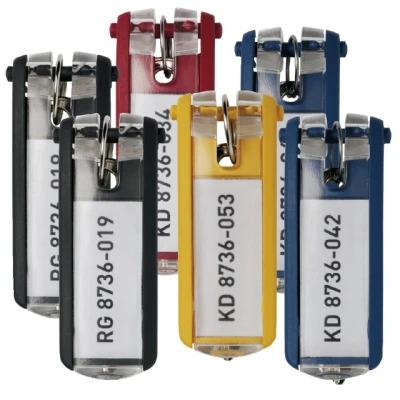 Afbeelding van Sleutellabel Durable met ring assorti 6stuks