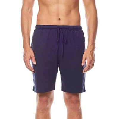 Afbeelding van Timone TI TI30 114 PP Heren Pajamabroek kort Pyjamashorts met zakken elastische tailleband koord 100% Katoen Marineblauw L