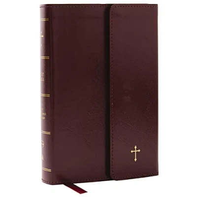 Afbeelding van NKJV Compact Paragraph Style Bible w/ 43,000 Cross References, Burgundy Leatherflex Magnetic Flap, Red Letter, Comfort Print: Holy Bible, New King James Version: Version