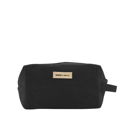 Afbeelding van Monk &amp; Anna Toiletry Bag Linnen Black
