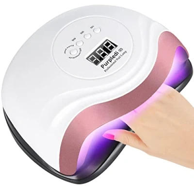 Afbeelding van Purpledi UV LED Nail Gel Lamp, 168W Draagbare Professionele Automatische Nageldroger, 10/30/60/99s, LCD Scherm, Sensor, Verwijderbare Basis voor alle Gels, Machine