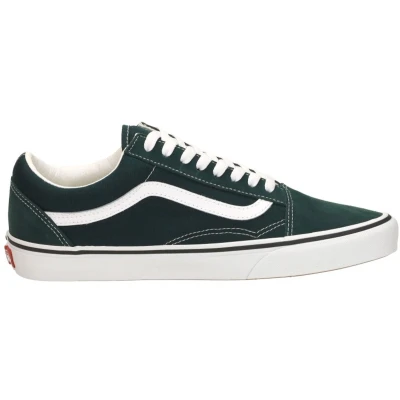 Afbeelding van Vans OLD Skool Unisex Sneakers laag, Maat: 47, Dark green Leer en textiel