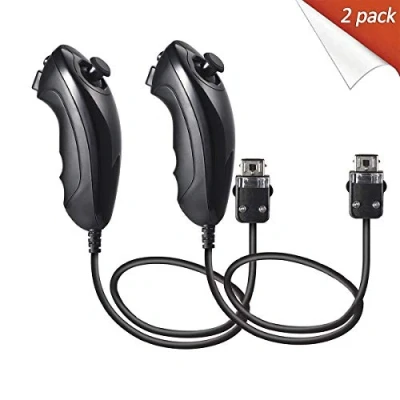 Afbeelding van Mribo Wii Nunchuk Controller, 2 stuks vervanging voor Nunchuck Controller Nintendo en U console