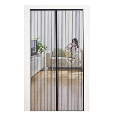 Afbeelding van MYCARBON Magnetisch vliegengaas deur, 90x230cm, insectenbescherming, balkondeur, vliegengordijn, 10 x sterker dan normaal vliegengaas, zonder boren, voor woonkamer, schuifdeur, terrasdeur