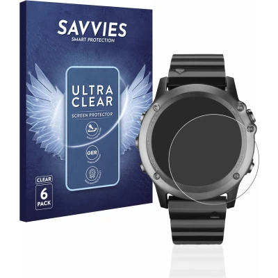 Afbeelding van Savvies (6 Stuks) Schermbeschermer voor Garmin fenix 3/3 HR Screen Protector Ultra Transparant