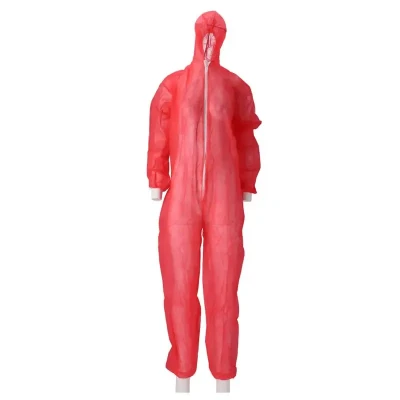 Afbeelding van Overalls CMT Coverall PP Non Woven met Ritssluiting Rood Maat M