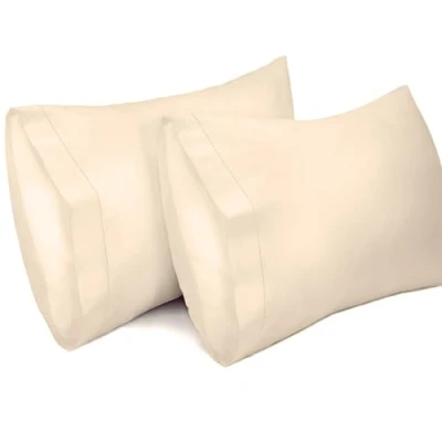 Afbeelding van Lirex 2 Pack Kussenslopen, 100% Katoen Ademende Kussensloop Pillow Cover, 40 x 80 cm, Crème Wit