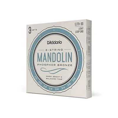 Afbeelding van D&quot;;Addario EJ73 3D Phosphor Bronze Light 10 38 snaren voor mandoline (3 sets)