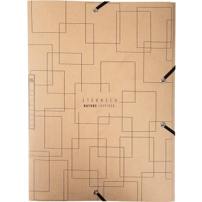 Afbeelding van Exacompta Ref. 55847E Verpakking van 5 Eterneco elastiekmappen 3 flappen Maxi Capaity in kaart gecoat met plantaardige olie afmetingen 24 x 32 cm voor A4 formaat Bijpassende afbeeldingen