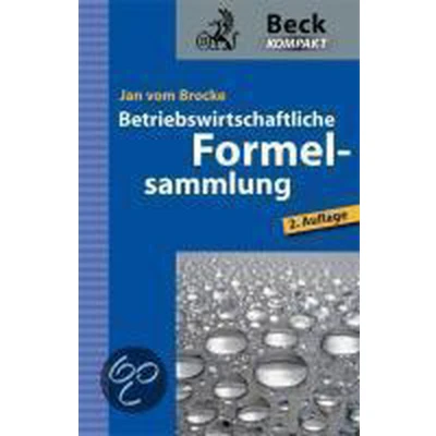 Afbeelding van Betriebswirtschaftliche Formelsammlung