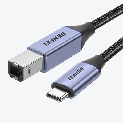 Afbeelding van Benfei USB C naar B 3.0 2 Meter Printerkabel