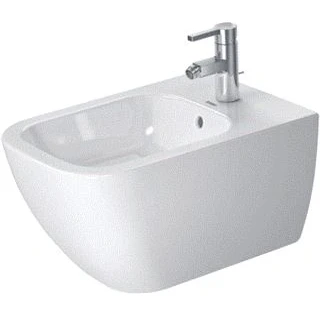 Afbeelding van Duravit happyd 2 wandbidet 35 5x54cm met overloop kraangat wg wit 22581500001