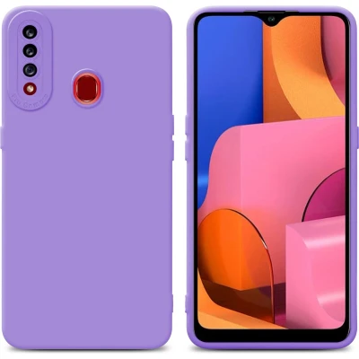 Afbeelding van Cadorabo Hoesje geschikt voor Samsung Galaxy A20s in Fluid LICHT PAARS Beschermhoes gemaakt van flexibel TPU silicone Cover Case